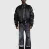 Toj Jean Paul Gaultier | Jean Paul Gaultier Oversized Satin Bomberjakke Sort/Gra