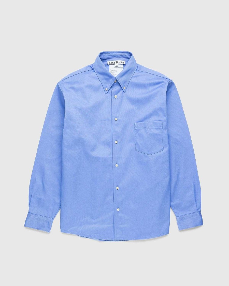 Toj Acne Studios | Acne Studios Button-Up Overshirt Kornblomst Bla