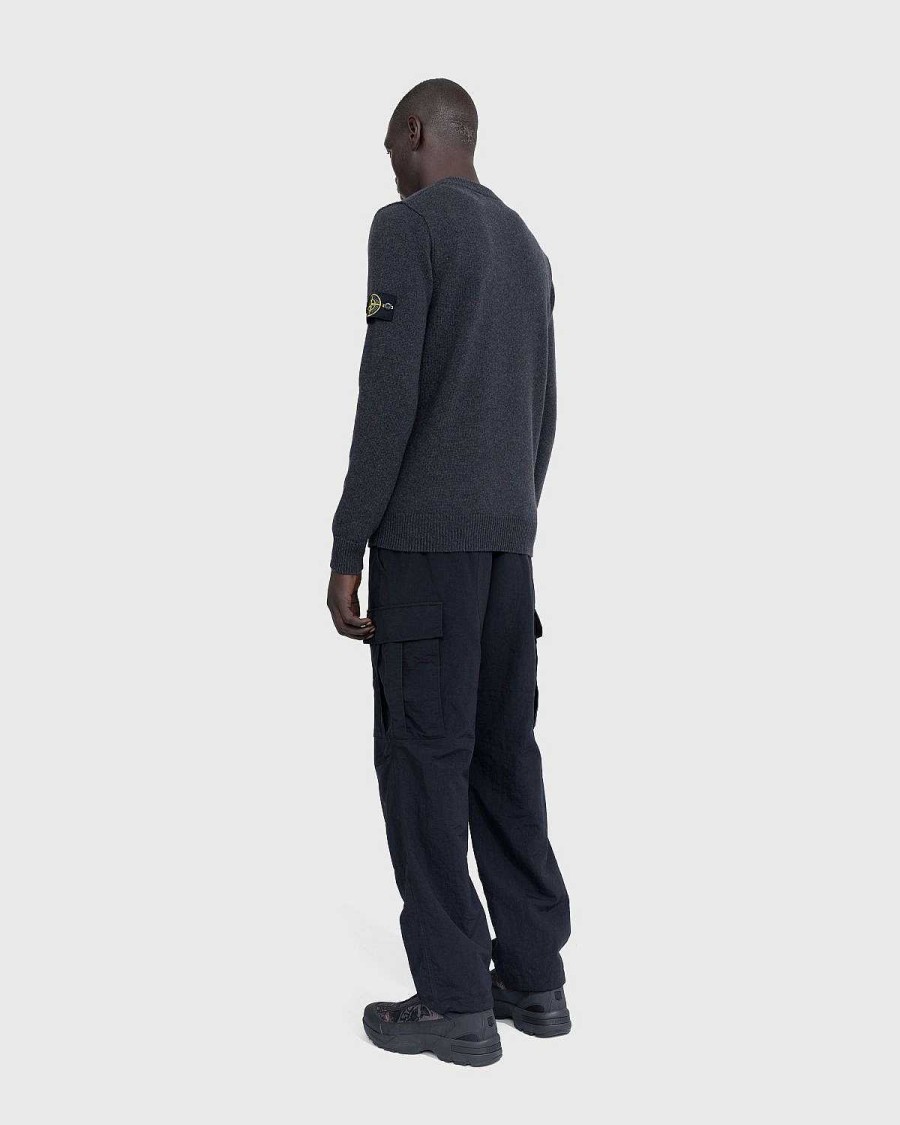 Toj Stone Island | Stone Island V-Hals Sweater Melange Charcoal