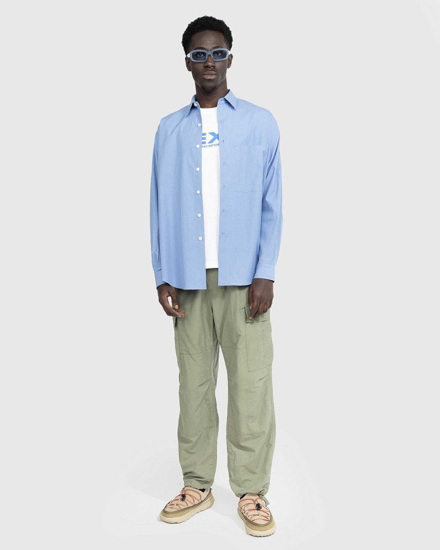 Toj Auralee | Auralee Washed Finks Twill Big Shirt Blue