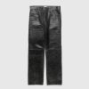 Toj Guess USA | Guess Usa Crackle Leather Flare Pant Jet Black