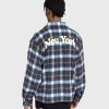 Toj Highsnobiety | Highsnobiety Neu York Shaggy Wool Plaid Zip Shirt Brun