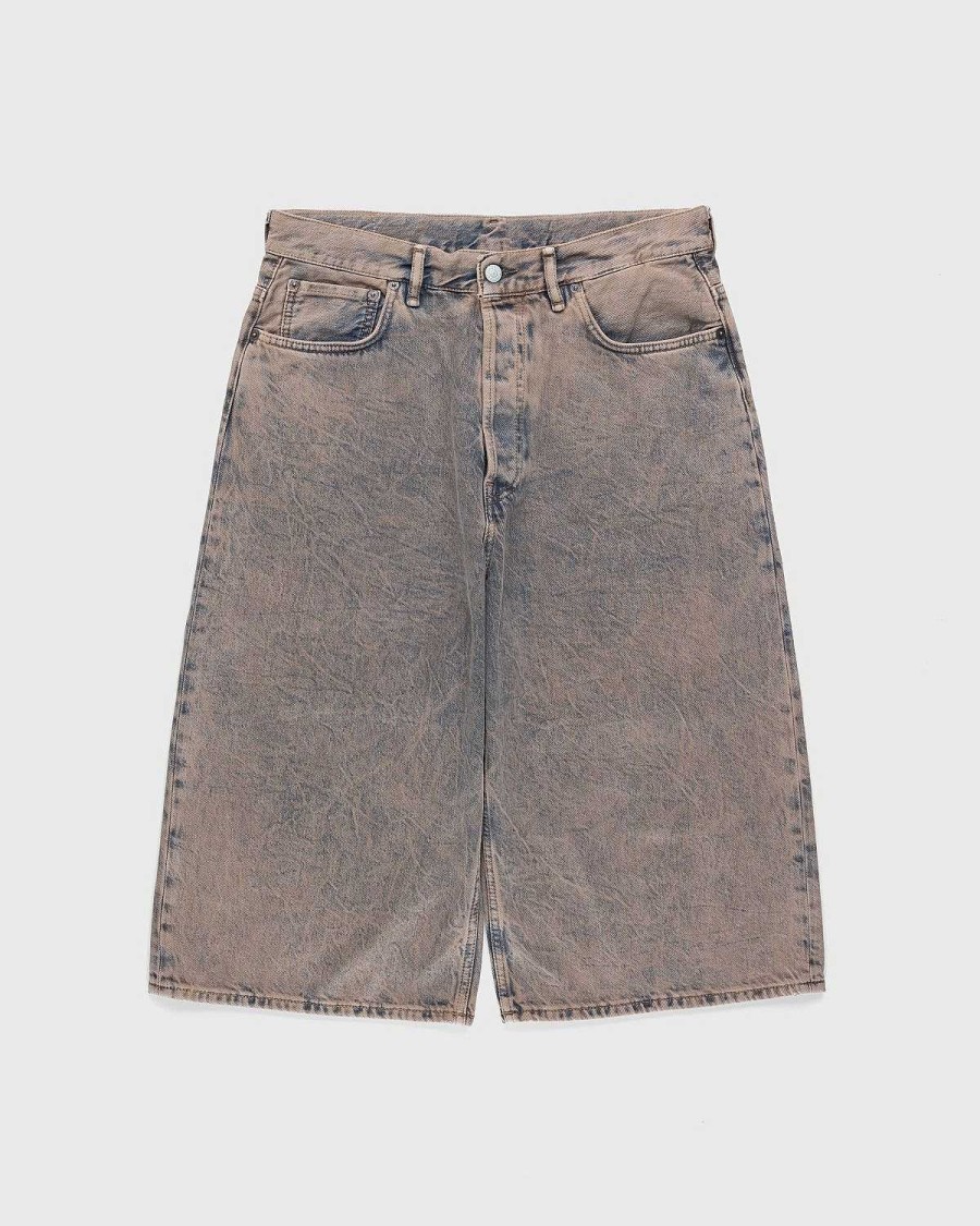 Toj Acne Studios | Acne Studios Loose Fit Denimshorts Lyserod/Gra