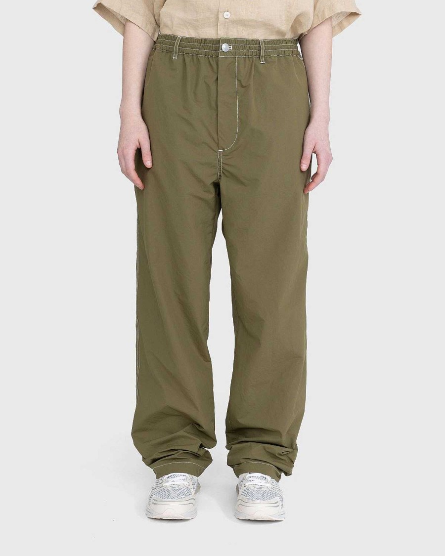 Toj Highsnobiety | Highsnobiety Contrast Stitch Bukser Khaki