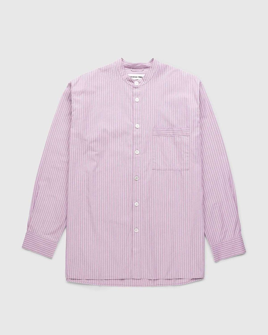 Toj Birkenstock | Birkenstock X Tekla Poplin Pyjamasskjorte Mauve Stripes