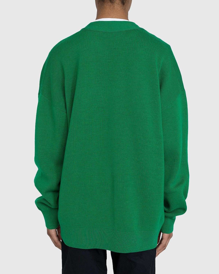 Toj Acne Studios | Acne Studios Wool Blend V-Hals Cardigan Sweater Electric Green