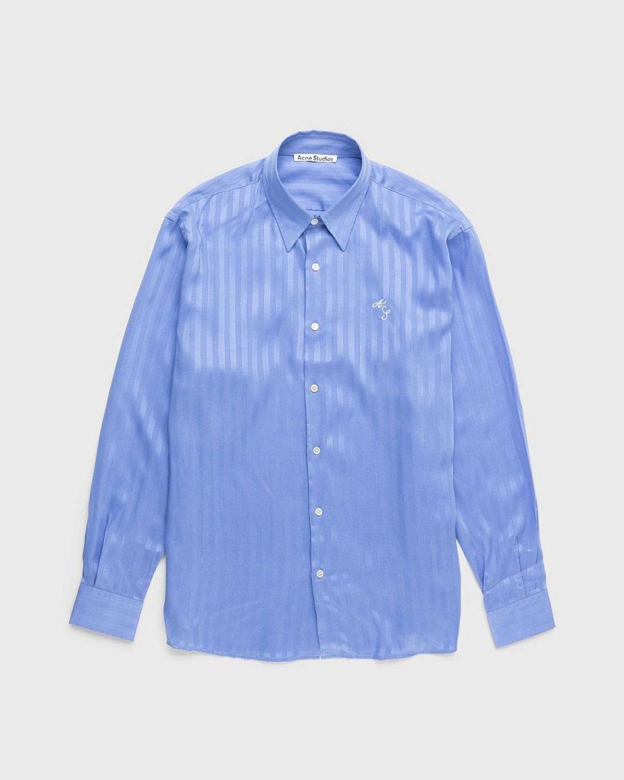 Toj Acne Studios | Acne Studios Stripe Button-Up Skjorte Bla