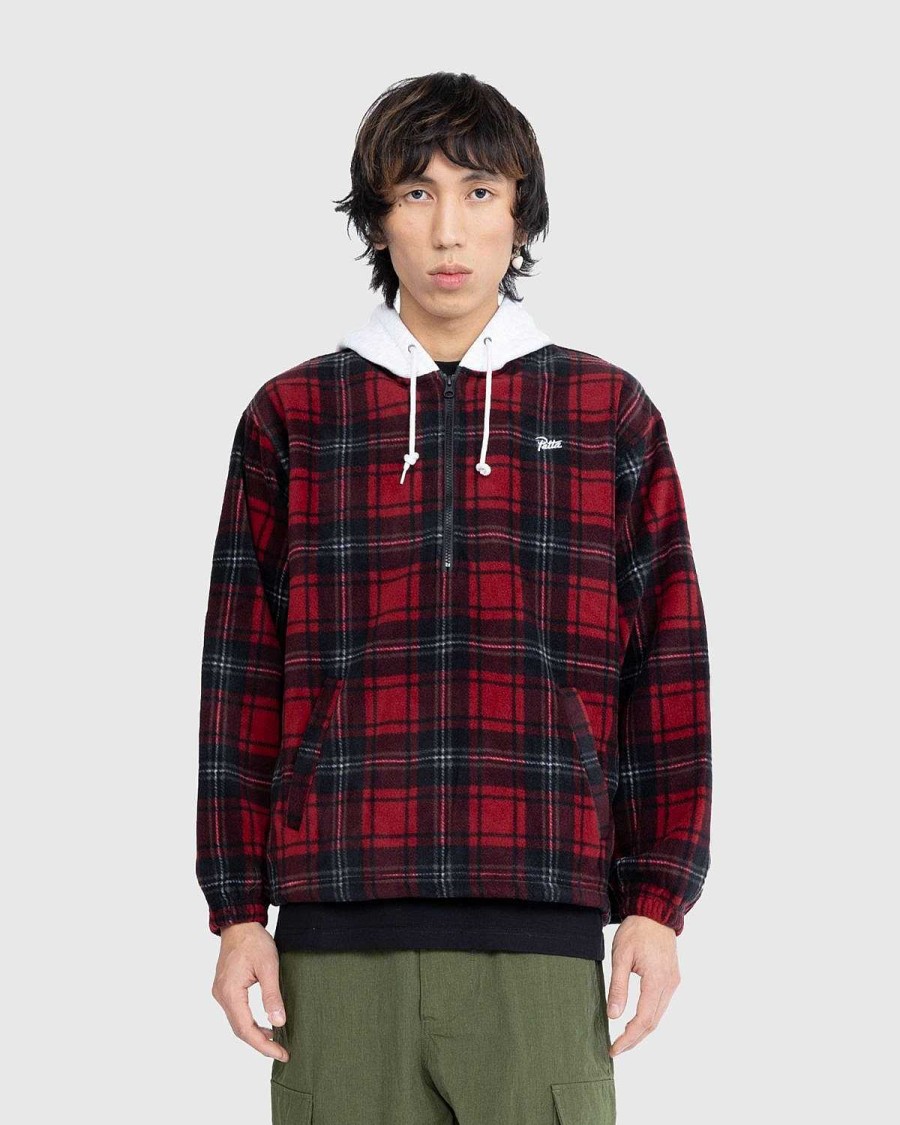 Toj Patta | Patta Tartan Fleece Overshirt Cykling Rod