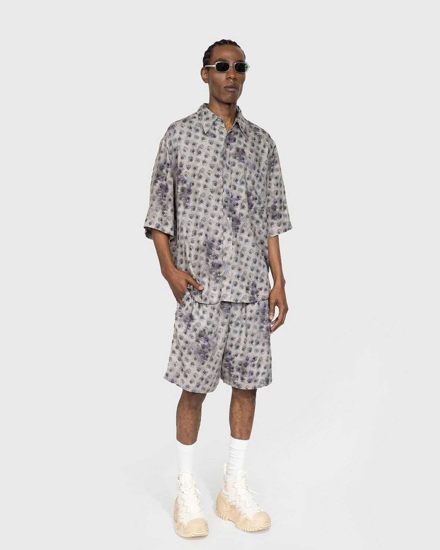 Toj Acne Studios | Acne Studios Kortaermet Skjorte Med Knapper, Gra