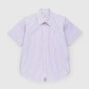 Toj Martine Rose | Martine Rose Klassisk Kortaermet Button-Down Skjorte Lilla Og Hvid Stribe