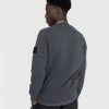 Toj Stone Island | Stone Island Beklaedningsfarvet Borstet Fleece Rund Hals, Blygra