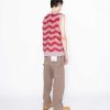 Toj Highsnobiety HS05 | Highsnobiety Hs05 Alpaca Fuzzy Wave Sweater Vest Pale Rose/Red