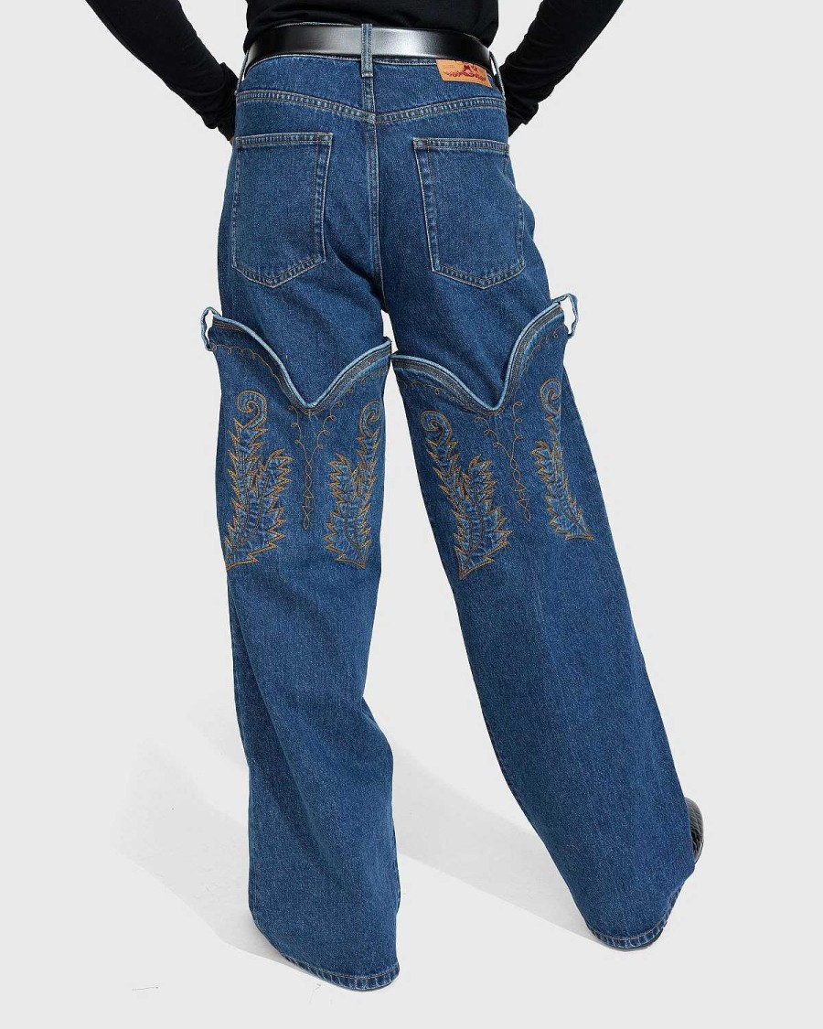 Toj Y/Project | Y/Project Classic Maxi Cowboy Cuff Jeans Navy