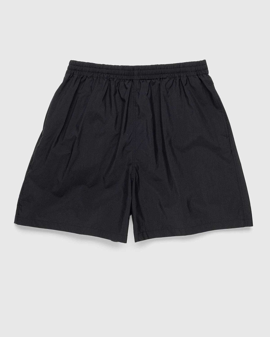 Toj Auralee | Auralee Vasket Bomuld Nylon Vejr Easy Shorts Sort