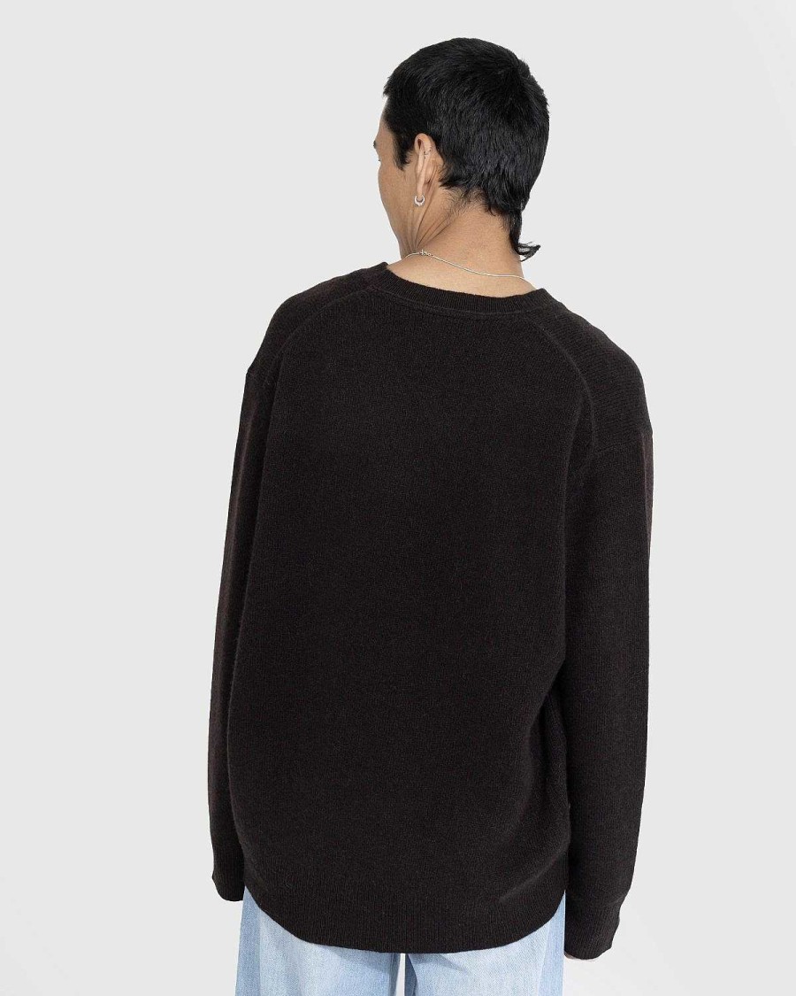 Toj Acne Studios | Acne Studios Uld V-Hals Sweater Brun