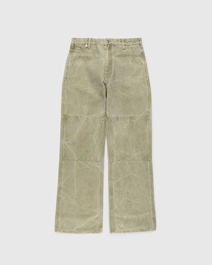 Toj Acne Studios | Acne Studios Bomuld Canvas Bukser Khaki Beige