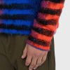 Toj AGR | Agr Stribet Mohair Crewneck Sweater Rod/Bla