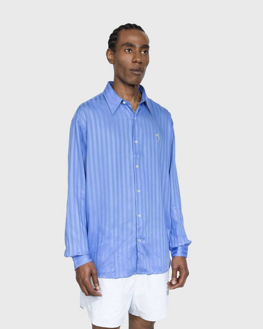 Toj Acne Studios | Acne Studios Stripe Button-Up Skjorte Bla