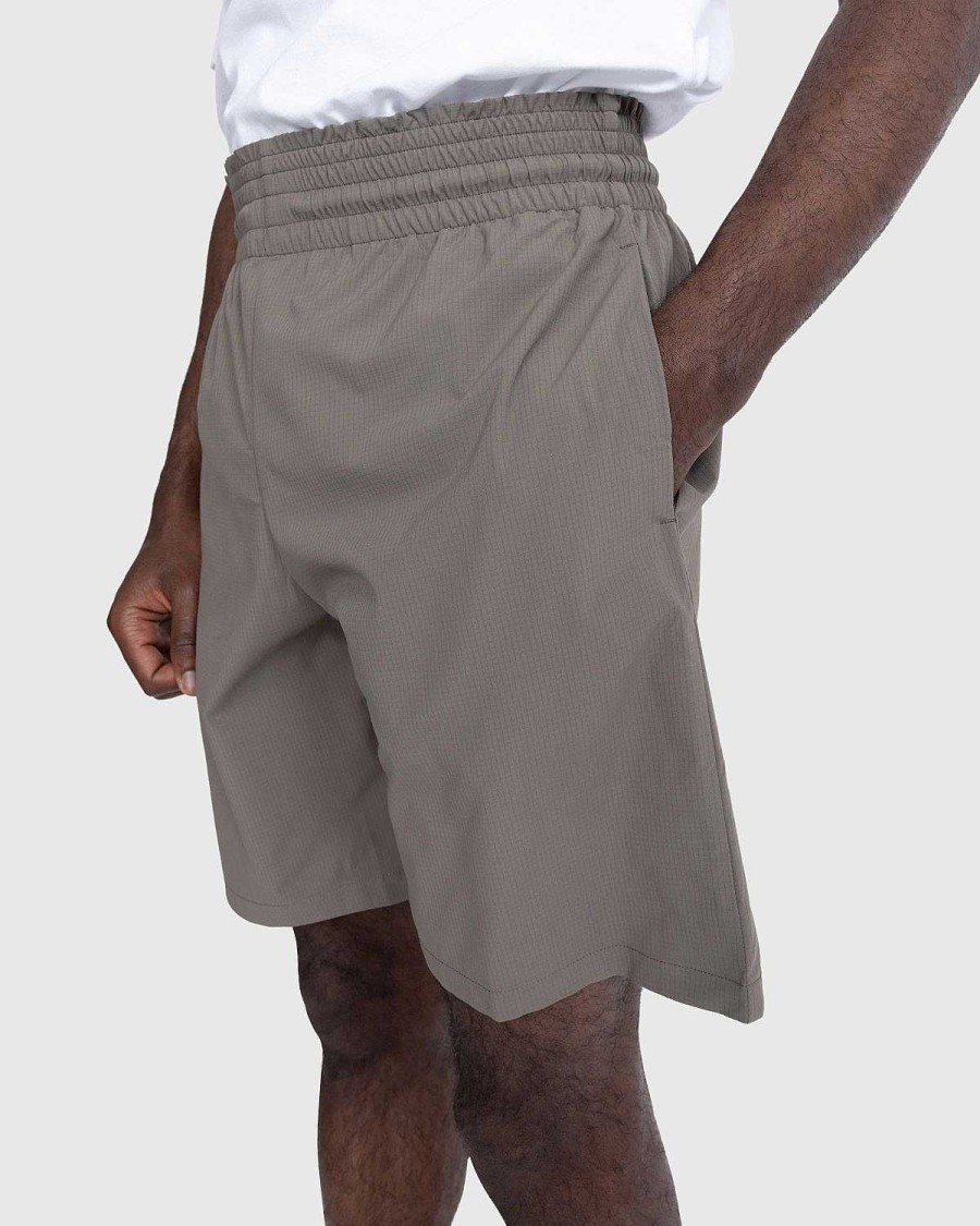 Toj Acne Studios | Acne Studios Broderede Svommeshorts Muddergra