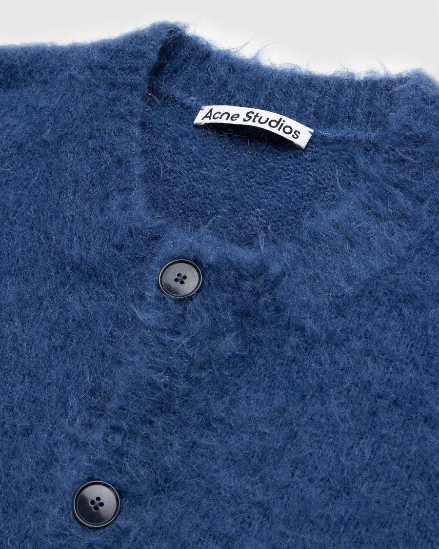 Toj Acne Studios | Acne Studios Borstet Uld Cardigan Bla