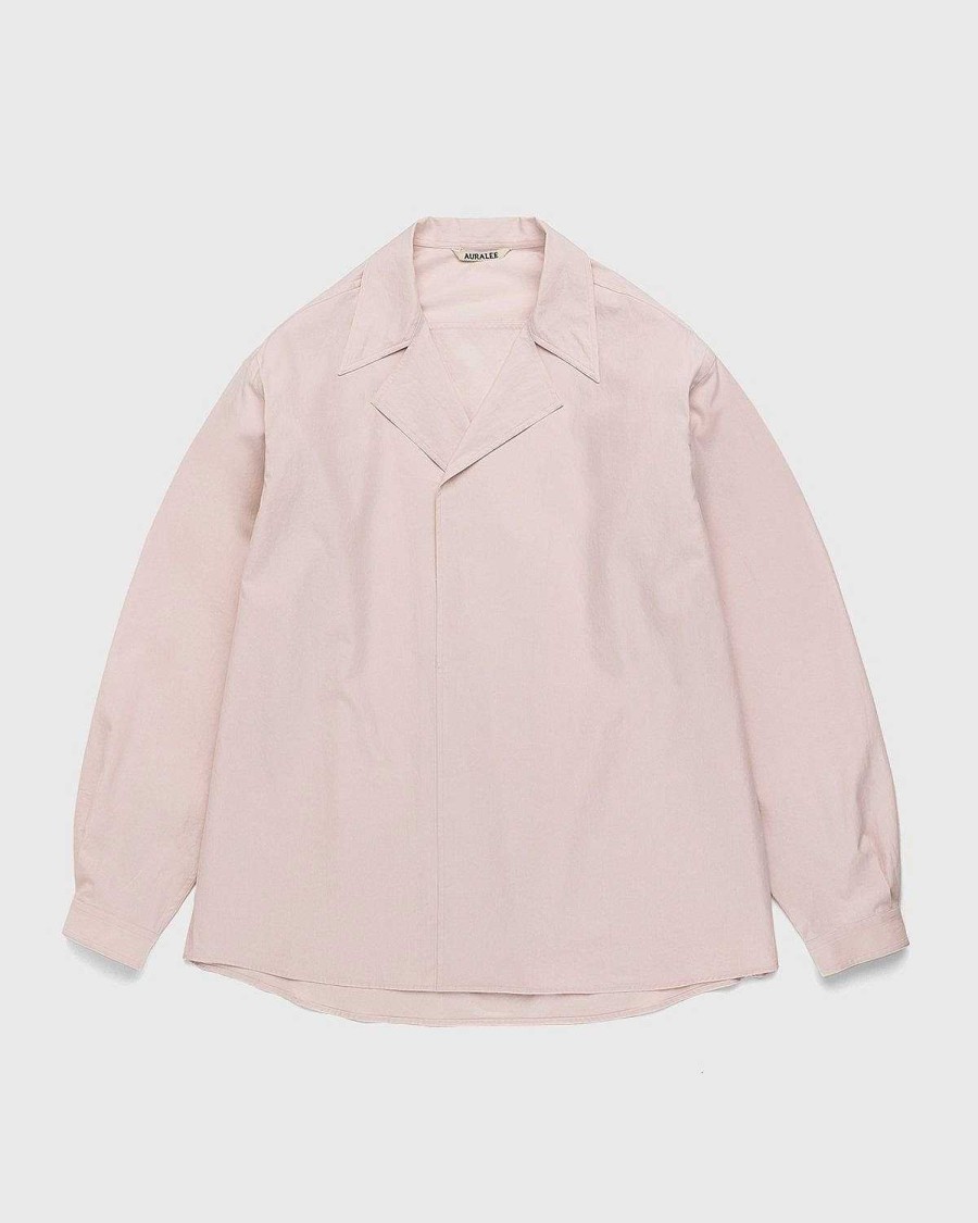 Toj Auralee | Auralee Washed Finx Twill Pullover Shirt Lys Pink