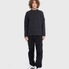 Toj Stone Island | Stone Island Vaffelstrikket Sweater Melange Charcoal