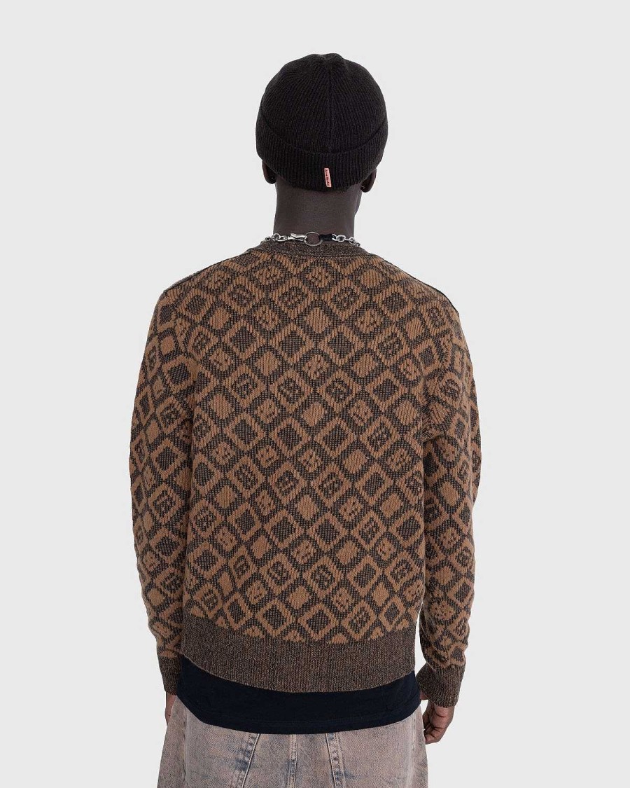 Toj Acne Studios | Acne Studios Ansigtsfliser Cardigan Toffee Brun