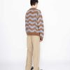 Toj Highsnobiety HS05 | Highsnobiety Hs05 Alpaca Fuzzy Wave Sweater Lysebla/Brun