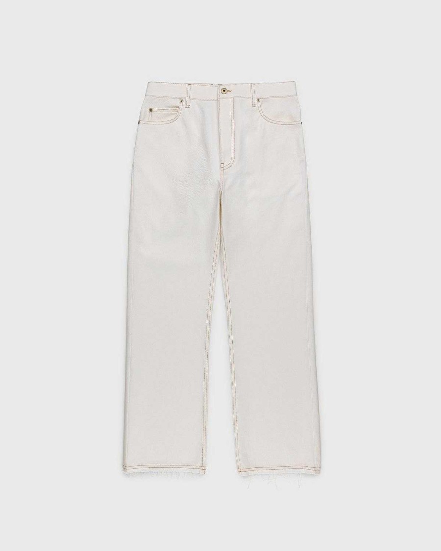 Toj Loewe | Loewe Paulas Ibiza Boot Cut Denim Bukser Hvid