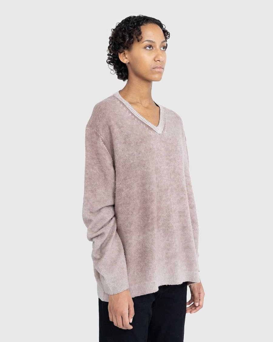 Toj Acne Studios | Acne Studios Uld V-Hals Sweater Brun