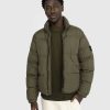 Toj Stone Island | Stone Island Beklaedningsfarvet Genbrugsnylon Dunjakke Oliven