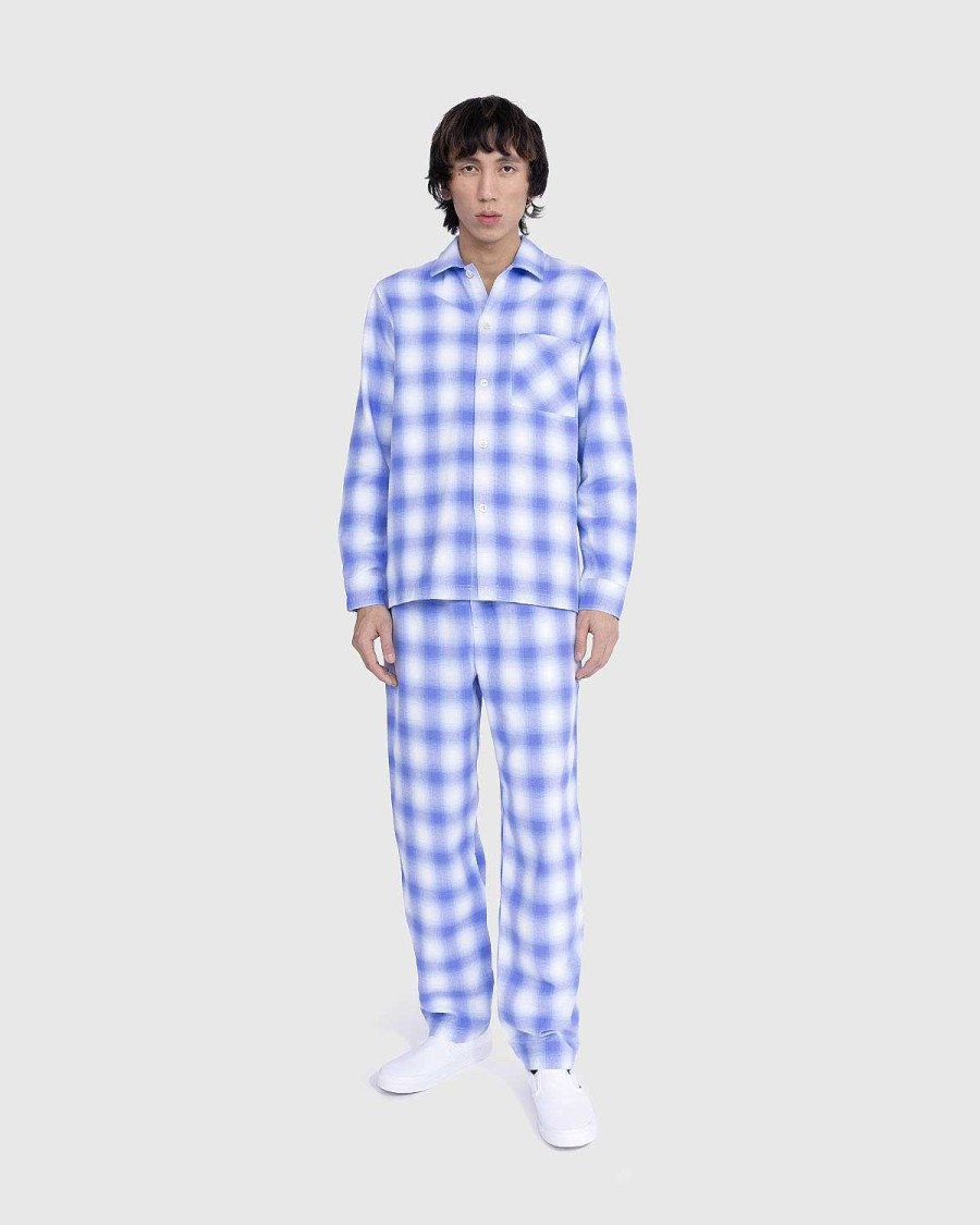 Toj Tekla | Tekla Flannel Pyjamas Bukser Lysebla Plaid