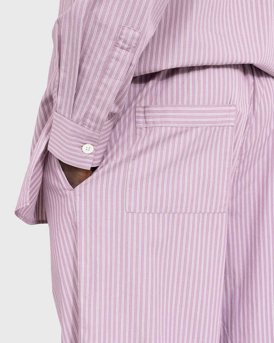 Toj Birkenstock | Birkenstock X Tekla Poplin Pyjamasbukser Mauve Stripes