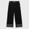 Toj J.W. Anderson | Jw Anderson Logo Grid Manchet Jeans Med Brede Ben, Sort