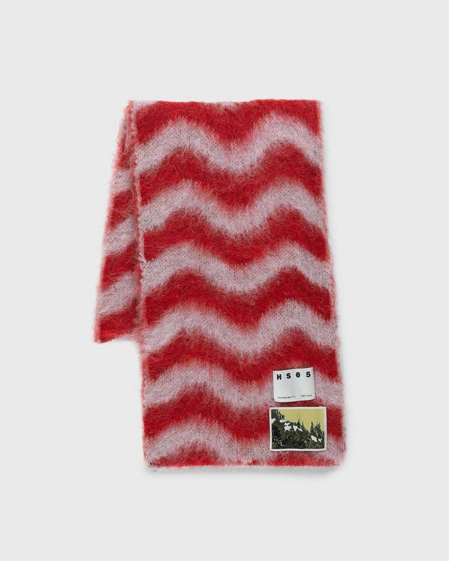 Tilbehor Highsnobiety HS05 | Highsnobiety Hs05 Alpaca Fuzzy Scarf Pink/Rod