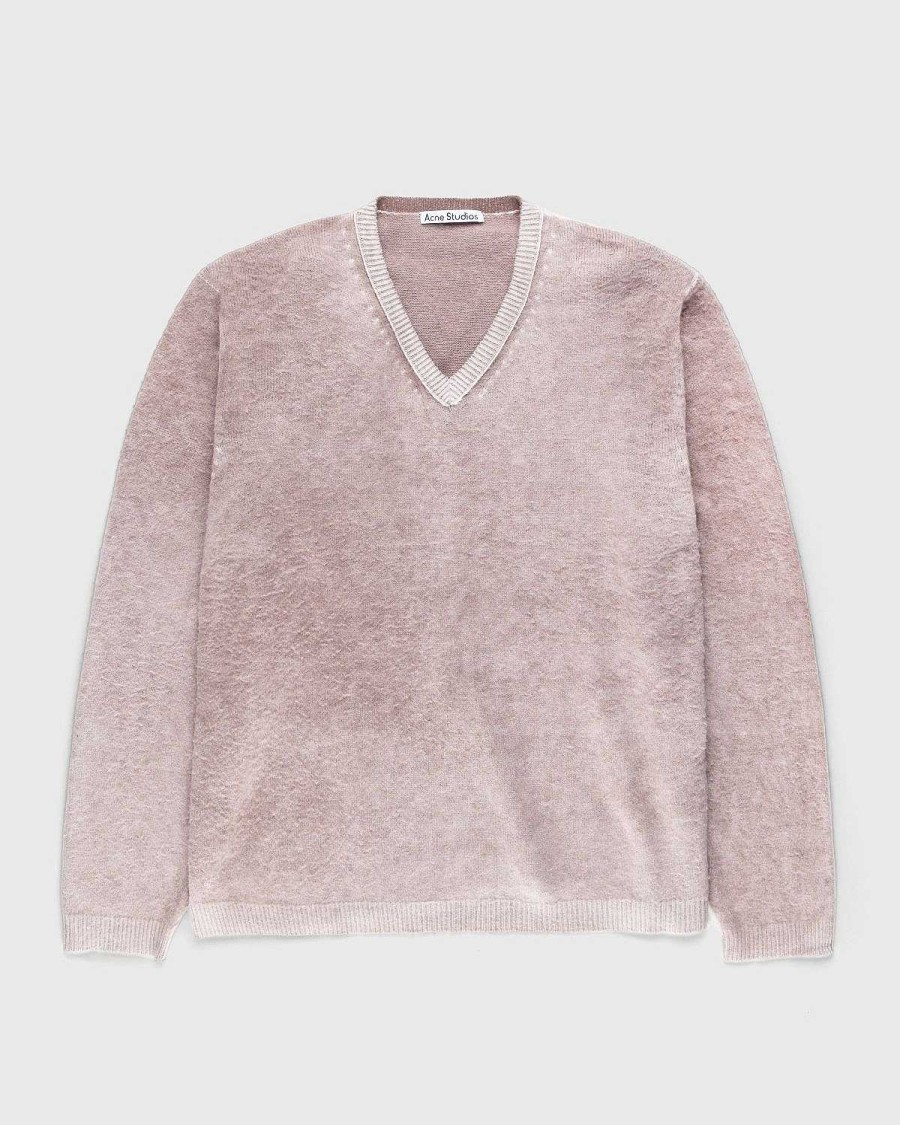 Toj Acne Studios | Acne Studios Uld V-Hals Sweater Brun