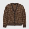 Toj Acne Studios | Acne Studios Ansigtsfliser Cardigan Toffee Brun