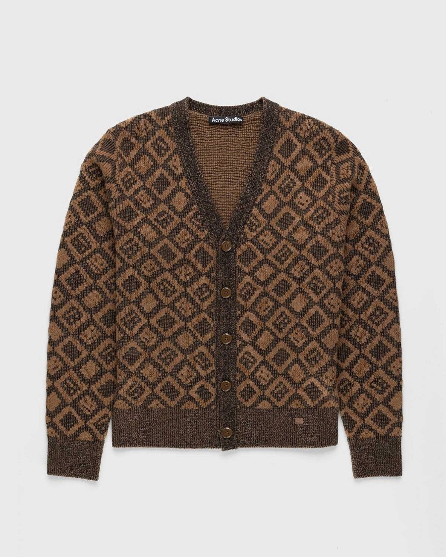 Toj Acne Studios | Acne Studios Ansigtsfliser Cardigan Toffee Brun