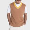 Toj Highsnobiety | Highsnobiety Let Alpaca Sweater Vest Brun/Gul